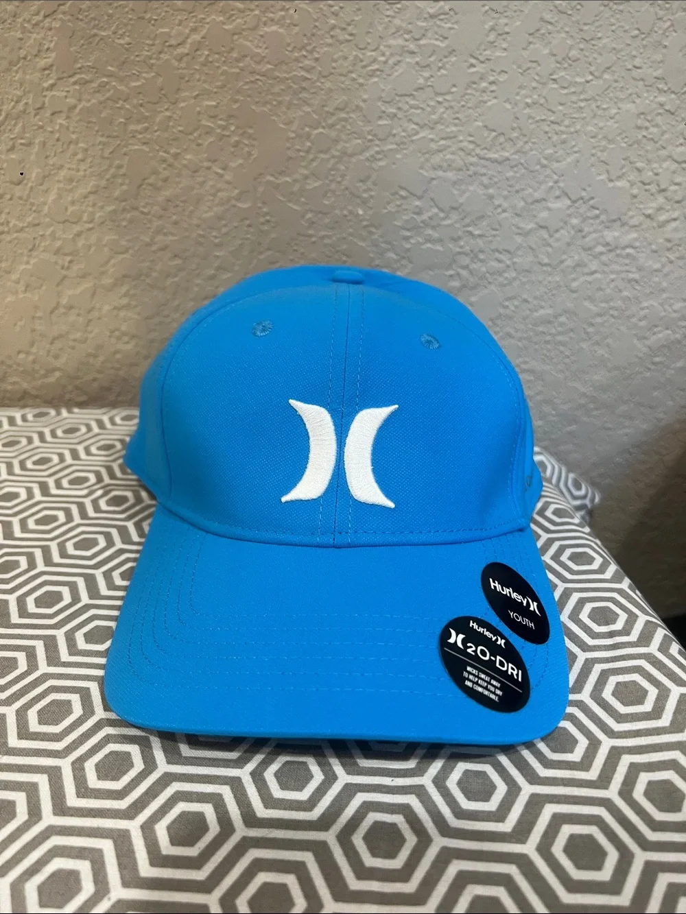 Hurley youth H20-dri indigo blue with White Logo